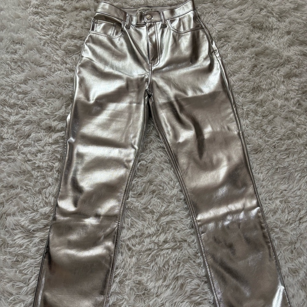 Abercrombie & Fitch Curve Love High Rise Straight Pants